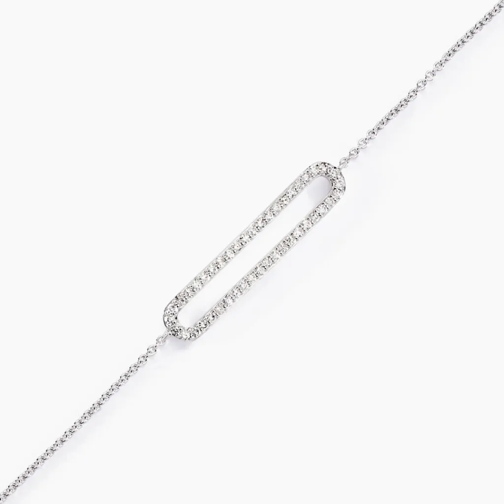 Histoire d'Or Bracelet Octavia Or Blanc Diamant Outlet