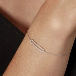 Histoire d'Or Bracelet Octavia Or Blanc Diamant Outlet