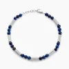 Histoire d'Or Bracelet Olek Acier Blanc Lapis Lazuli Outlet