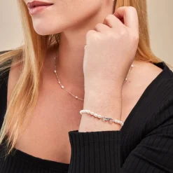 Histoire d'Or Bracelet Onassis Argent Blanc Perle De Culture Oxyde De Zirconium