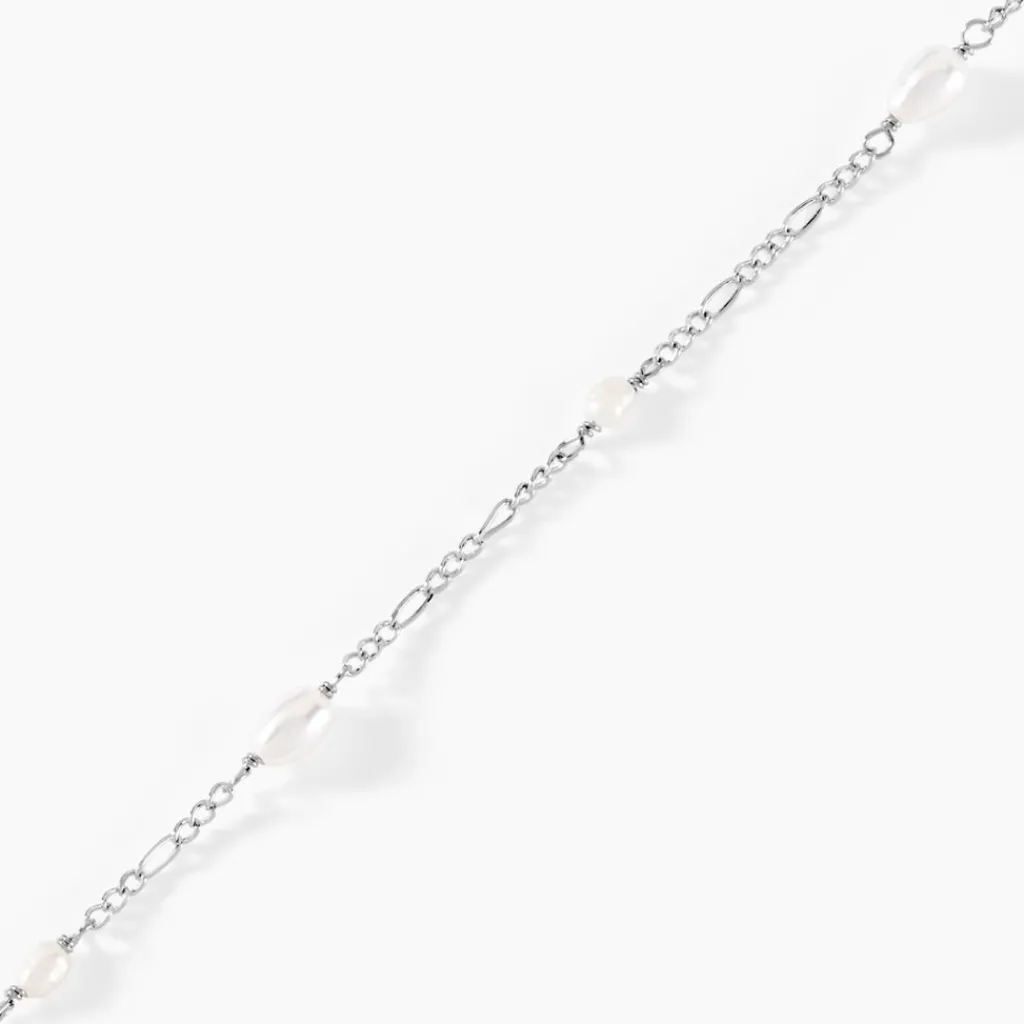 Histoire d'Or Bracelet Onassis Argent Blanc Perle De Culture New