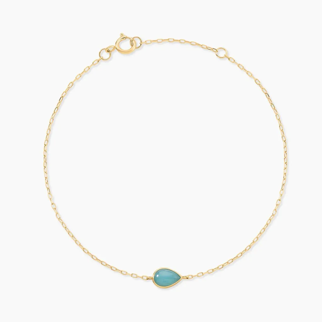 Histoire d'Or Bracelet Ondée Or Jaune Amazonite Online