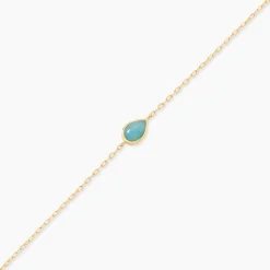 Histoire d'Or Bracelet Ondée Or Jaune Amazonite Online