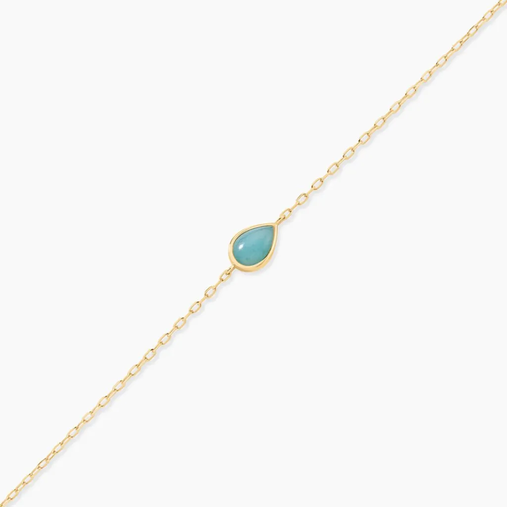 Histoire d'Or Bracelet Ondée Or Jaune Amazonite Online