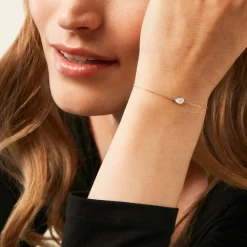 Histoire d'Or Bracelet Ondée Or Jaune Nacre Discount