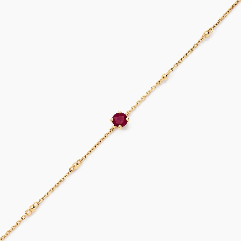 Histoire d'Or Bracelet Onora or jaune rubis New