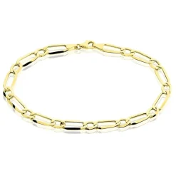 Histoire d'Or Bracelet Ophelio Maille Alternee 1/1 Or Jaune New