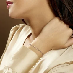 Histoire d'Or Bracelet Ophelio Maille Alternee 1/1 or blanc Best