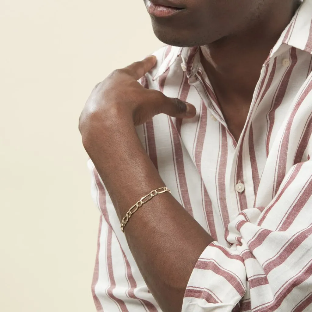 Histoire d'Or Bracelet Ophelio Maille Alternee 1/1 or jaune Clearance