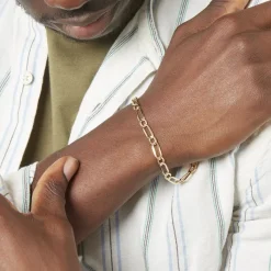 Histoire d'Or Bracelet Ophelio Maille Alternee 1/1 Or Jaune Clearance