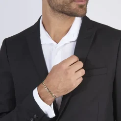 Histoire d'Or Bracelet Maille Alternée or bicolore Outlet