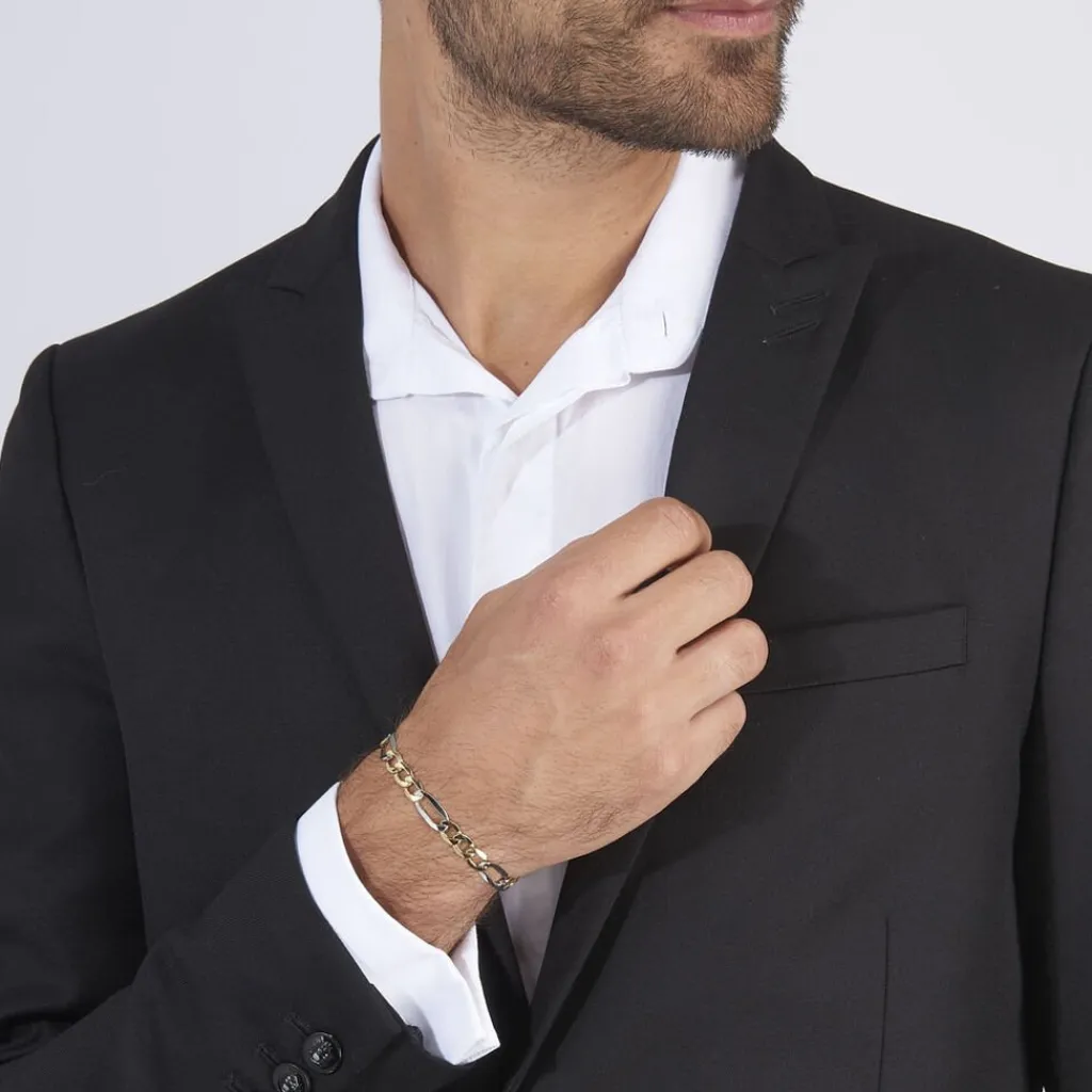 Histoire d'Or Bracelet Maille Alternée or bicolore Outlet