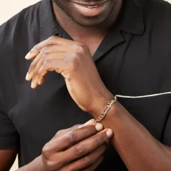 Histoire d'Or Bracelet Maille Alternée or bicolore Outlet