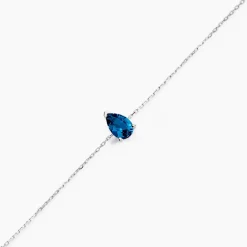 Histoire d'Or Bracelet Or Blanc Goutte Topaze