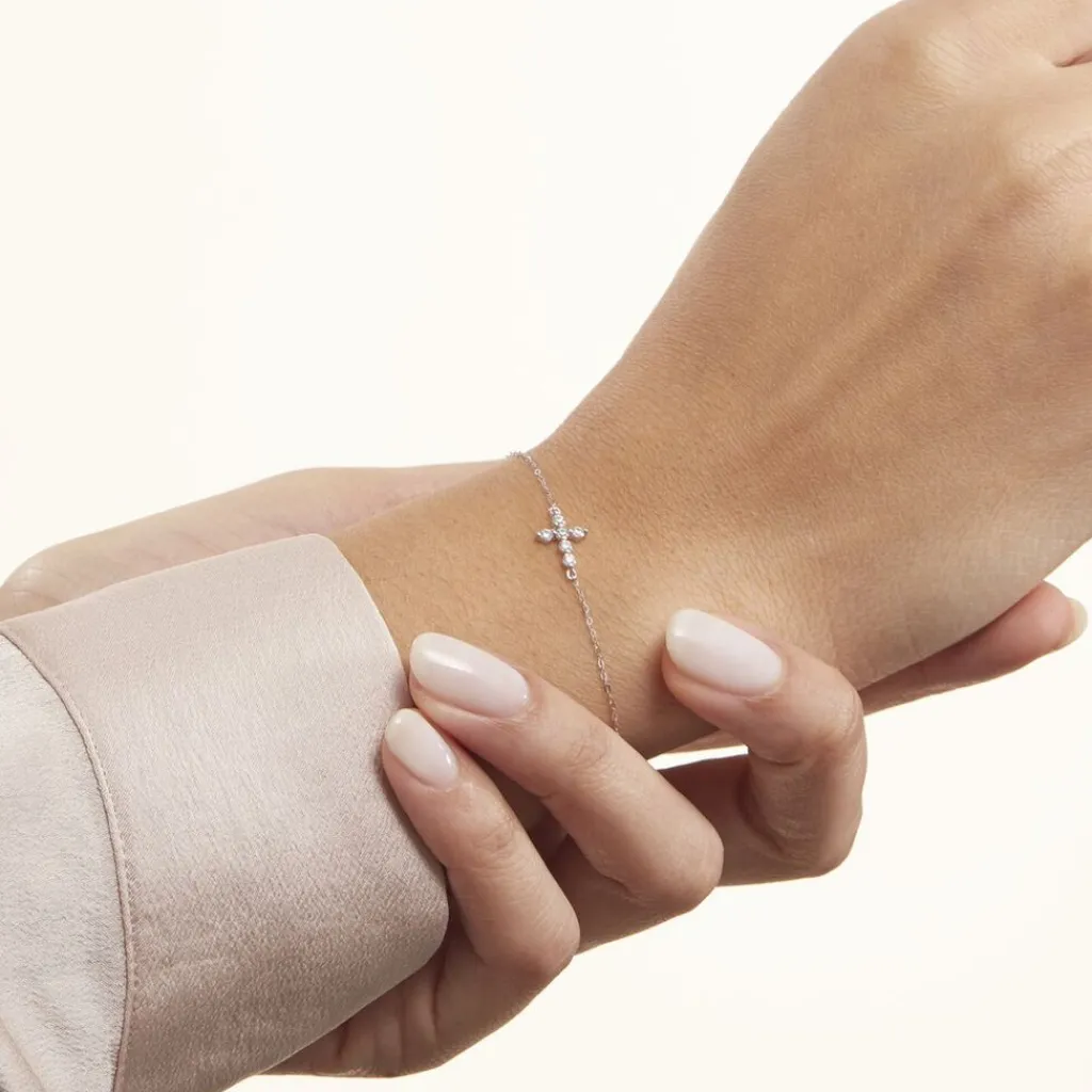 Histoire d'Or Bracelet Or Blanc Kerem Oxyde Best