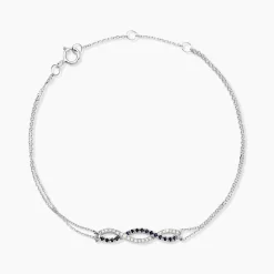 Histoire d'Or Bracelet Or Blanc Maury Saphirs Diamants Online