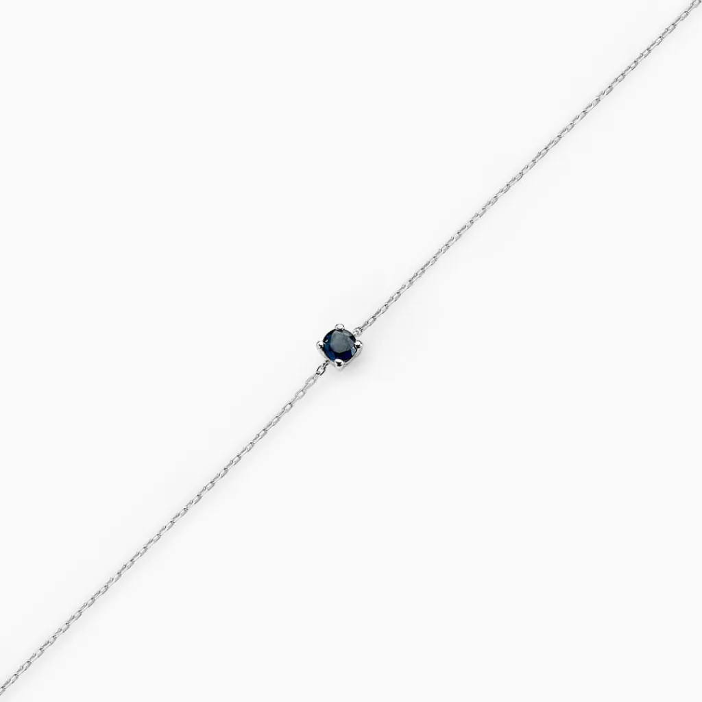 Histoire d'Or Bracelet Or Blanc Onora Saphir New