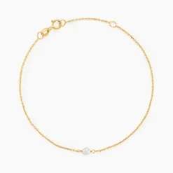 Histoire d'Or Bracelet Or Jaune Gentiane Perle Hot