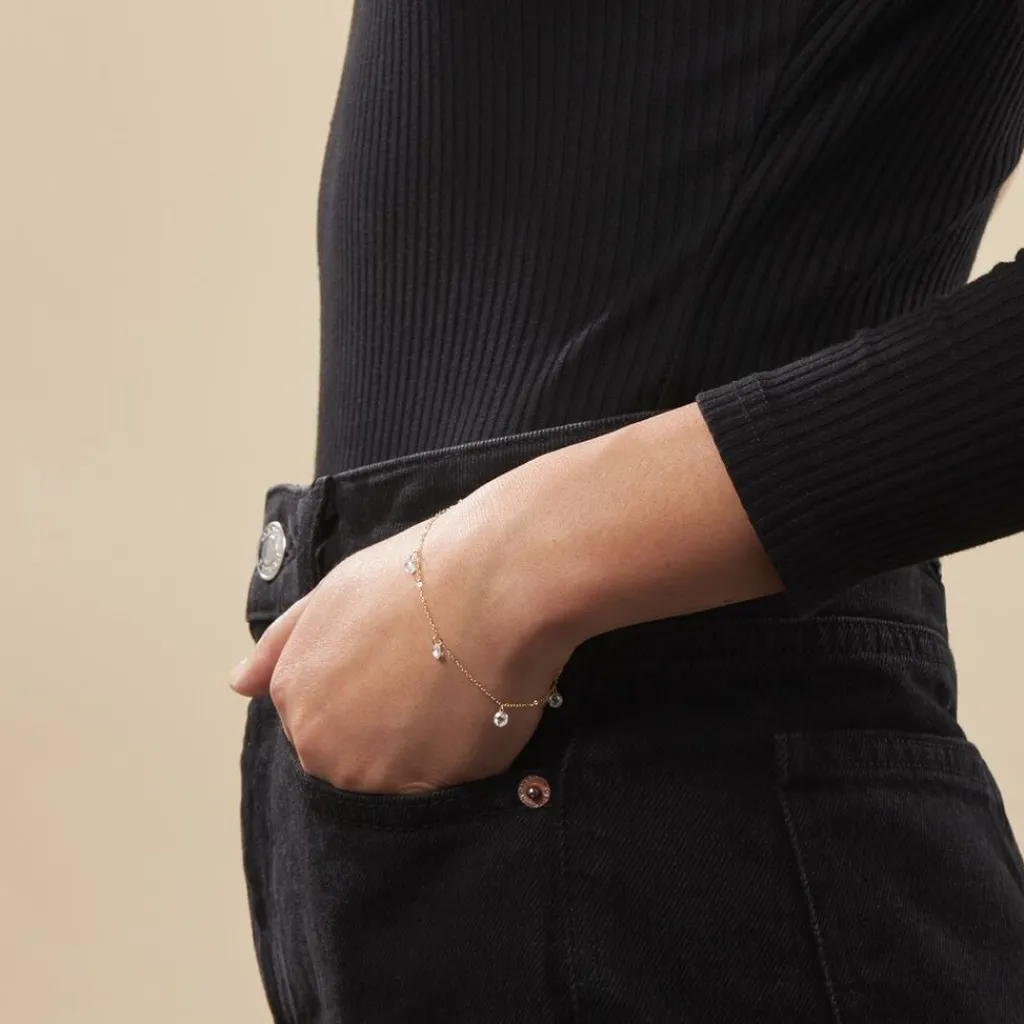 Histoire d'Or Bracelet Or Jaune Leucitica Oxydes De Zirconium Online