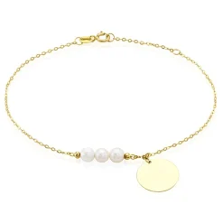Histoire d'Or Bracelet Or Jaune Loreto Perles De Culture Sale