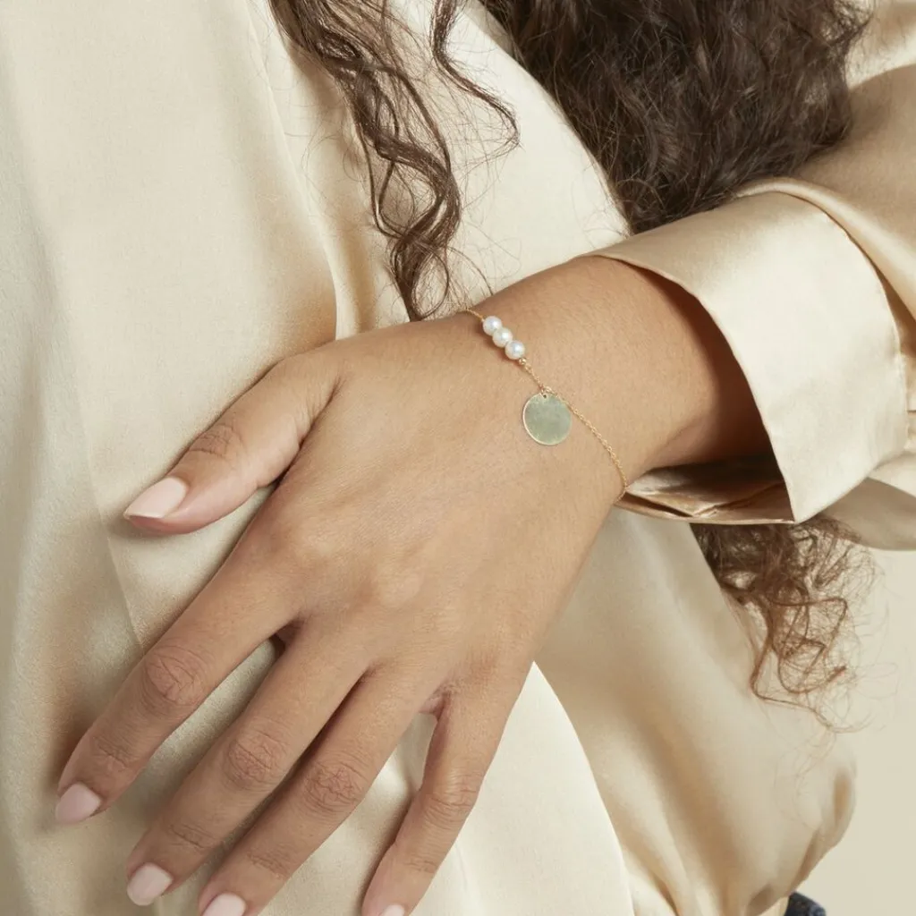 Histoire d'Or Bracelet Or Jaune Loreto Perles De Culture Sale