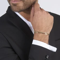 Histoire d'Or Bracelet Or Jaune Maille Alternée Outlet