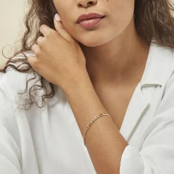 Histoire d'Or Bracelet Or Jaune Maille Alternée 1/3 Hot