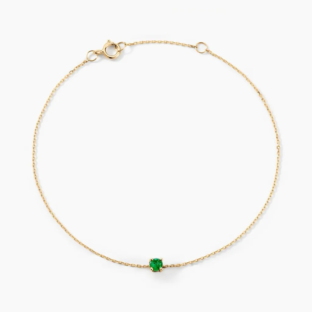 Histoire d'Or Bracelet Or Jaune Onora Emeraude or jaune émeraude Best