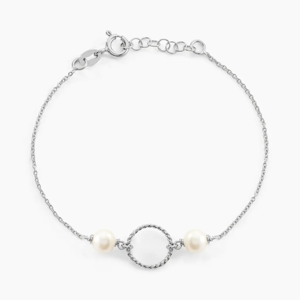 Histoire d'Or Bracelet Oria Argent Blanc Pierre De Synthese