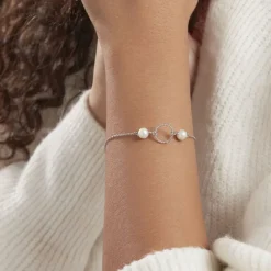 Histoire d'Or Bracelet Oria Argent Blanc Pierre De Synthese