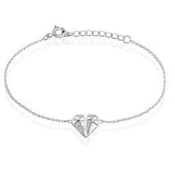 Histoire d'Or Bracelet Origami Argent Blanc Oxyde De Zirconium Discount