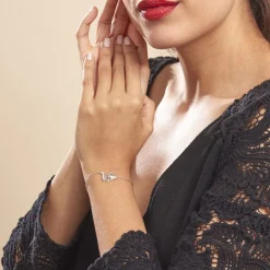 Histoire d'Or Bracelet Origami Argent Blanc Oxyde De Zirconium Outlet