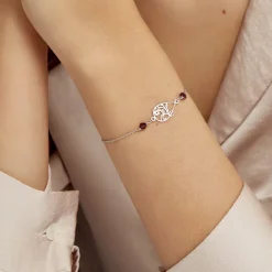 Histoire d'Or Bracelet Oumoul Argent Blanc Pierre De Synthese New