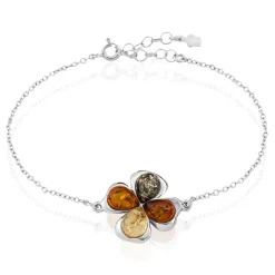 Histoire d'Or Bracelet Oviya Argent Blanc Ambre Outlet