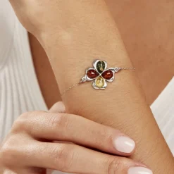 Histoire d'Or Bracelet Oviya Argent Blanc Ambre Outlet