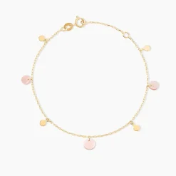 Histoire d'Or Bracelet Pampilles Colorées Or Jaune Nacre or jaune nacre rose Online