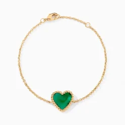 Histoire d'Or Bracelet Par Amour Plaque Or Jaune Agate Clearance