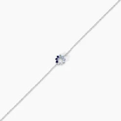 Histoire d'Or Bracelet Pavel Argent Oxyde De Zirconium argent blanc oxyde bleu Online