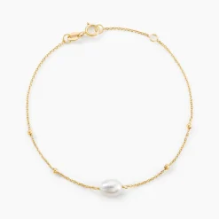 Histoire d'Or Bracelet Pearly Or Jaune Perle De Culture Sale