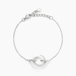 Histoire d'Or Bracelet Peer Argent Blanc Oxyde De Zirconium Best
