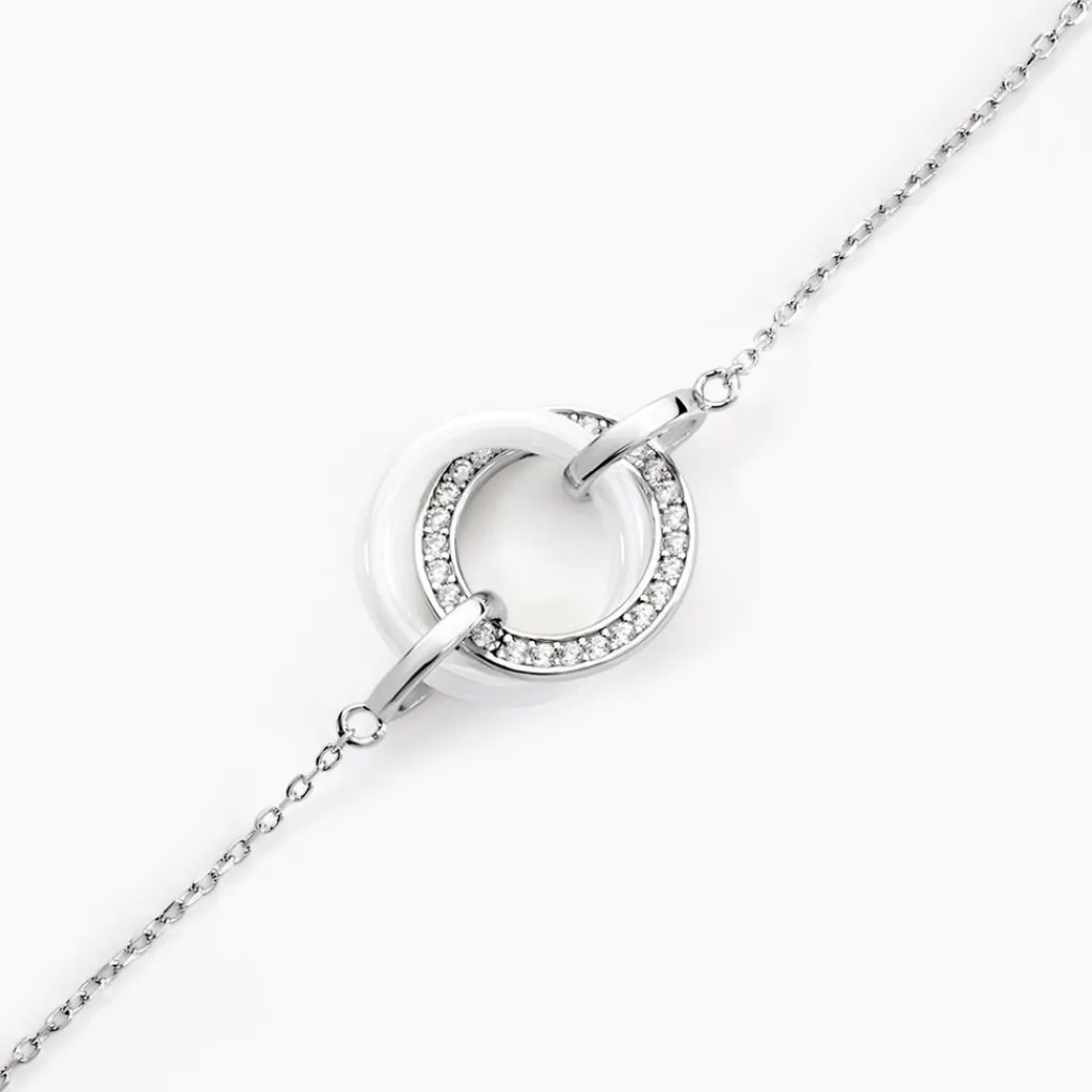 Histoire d'Or Bracelet Peer Argent Blanc Oxyde De Zirconium Best