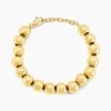 Histoire d'Or Bracelet Perles Solaires Acier Jaune Hot