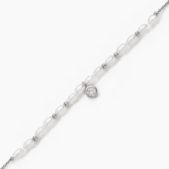 Histoire d'Or Bracelet Perlissima Argent Blanc Oxyde Et Perle De Culture Discount