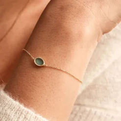 Histoire d'Or Bracelet Pernia Or Jaune Amazonite or jaune amazonite azur