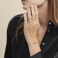 Histoire d'Or Bracelet Plaqué Or Jaune Eumelia Oxydes De Zirconium