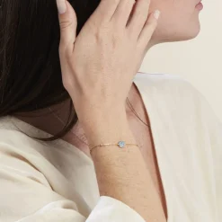 Histoire d'Or Bracelet Plaqué Or Jaune Mikayla Oxydes De Zirconium