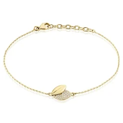 Histoire d'Or Bracelet Plaqué Or Jaune Simao Oxydes De Zirconium