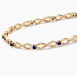 Histoire d'Or Bracelet Plaqué Or Kelian Oxydes De Zirconium Et Pierres Bleues Discount