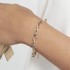 Histoire d'Or Bracelet Plaqué Or Kelian Oxydes De Zirconium Et Pierres Bleues Discount