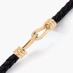 Histoire d'Or Bracelet Plaqué Or Rodolf Cuir Discount